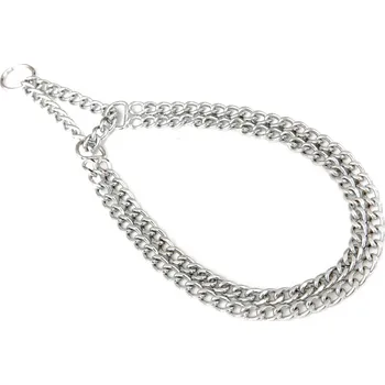 Obojek pro psa BAFPET Polostahovací obojek řetízek 2. řadý Barva: Stříbrná, Rozměr: 1,6mm x 30cm 00070