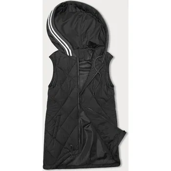 Dámská vesta Černá vesta s ozdobnou kapucí (16M9116-392) odstíny černé S (36)