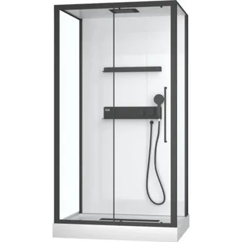 Sprchový box Aurlane Phantom 115 x 90 x 230 cm černá