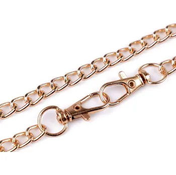 Řetízek Řetízek na kabelky s karabinou délka 120 cm - 3 růžové zlato