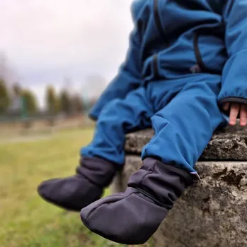 Dívčí kalhoty Yháček Softshellové kalhoty Yháček, zimní, tmavý petrolej/černá Velikost: 92
