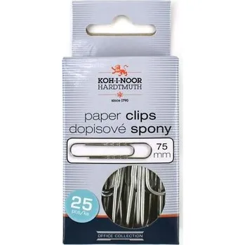 Kancelářská sponka Spony kancelářské, 75 mm, 25 ks