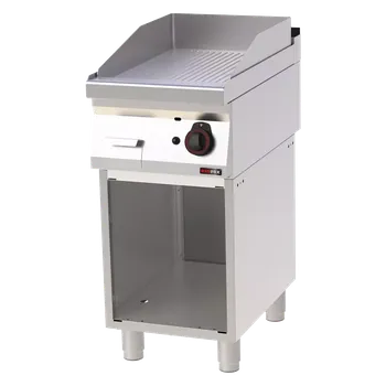 Grilovací deska 40x51 plynová chromovaná rýhovaná s podestavbou | REDFOX - FTRC 70/40 G