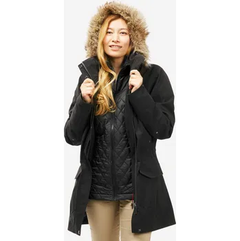 Dámská bunda FORCLAZ Dámská turistická nepromokavá bunda 3v1 Travel 700 2XL ČERNÁ