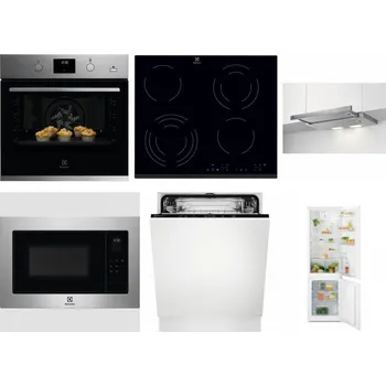 Set domácích spotřebičů ELECTROLUX KODGH70TX + ELECTROLUX EHF6343FOK + ELECTROLUX LFP326S + ELECTROLUX EMS4253TEX + ELECTROLUX EEA27200L + ELECTROLUX LND5FE18S