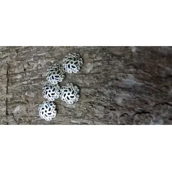 Materiál na výrobu šperku kaplík 14 x 1 mm, stříbrný