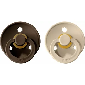 BIBS Colour dudlíky z přírodního kaučuku 2ks velikost 2 (6-18měs) Chocolate/sand