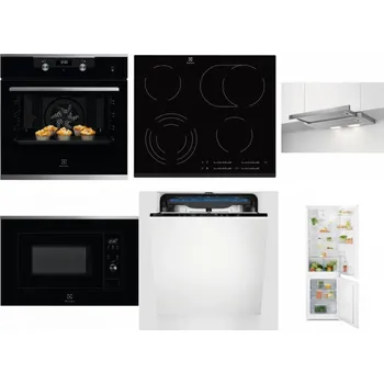 Set domácích spotřebičů ELECTROLUX KODEH70X + ELECTROLUX EHF6547FXK + ELECTROLUX LFP326S + ELECTROLUX LMS2203EMX + ELECTROLUX EES48200L + ELECTROLUX LND5FE18S