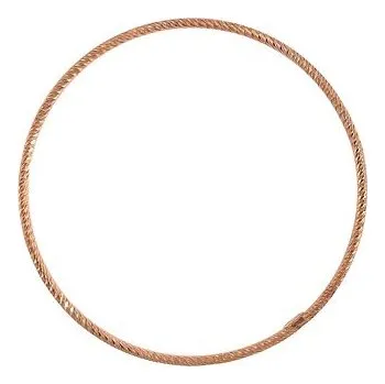 Náramek Stříbrný náramek pevný pozlacený kruh délka náramku 19cm