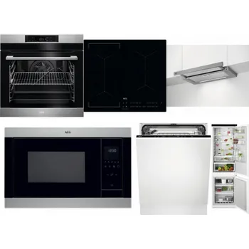 Set domácích spotřebičů AEG BPK742380M + AEG Mastery Bridge IKE64441IB + AEG DPE5660M + AEG Mastery MSB2547D-M + AEG FSK73607Z + AEG TSC6M181ES
