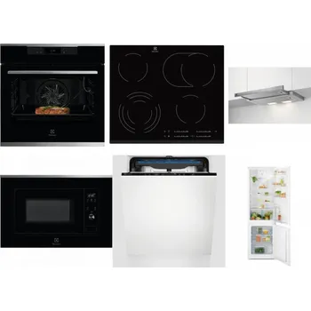 Set domácích spotřebičů ELECTROLUX KOEBP39X + ELECTROLUX EHF6547FXK + ELECTROLUX LFP326S + ELECTROLUX LMS2203EMX + ELECTROLUX EES48200L + ELECTROLUX LND5FE18S