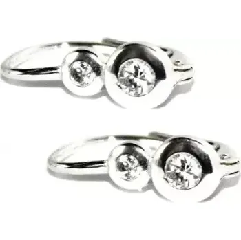 Náušnice Stříbrné náušnice čiré zirkony - NK1122 (Stříbrné náušnice se zirkony)