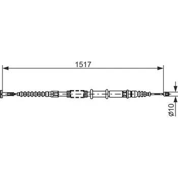 Lanko parkovací brzdy Lanovod parkovací brzdy BOSCH 1 987 477 382
