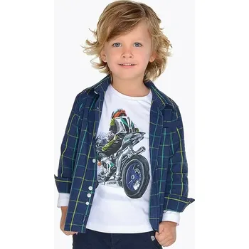 Chlapecká košile Chlapecká kostkovaná košile s dlouhým rukávem Mayoral 4154-89