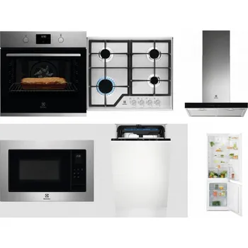 Set domácích spotřebičů ELECTROLUX KOFGH70TX + ELECTROLUX KGS6426SX + ELECTROLUX LFT766X + ELECTROLUX EMS4253TEX + ELECTROLUX EEM23100L + ELECTROLUX LND5FE18S