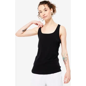 Pánské tričko DOMYOS Dámské fitness tílko Slim 2XL ČERNÁ