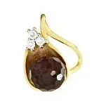 Přívěsek stříbrný zlacený Kulička červená se zirkony - 5