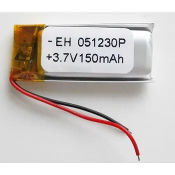Akumulátor 3.7V 150mAh 501230 Li-Po dobíjecí baterie pro Mp3 GPS PSP bluetooth