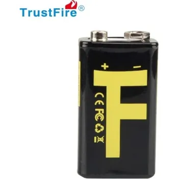 Článková baterie Akumulátor 9V 650mAh 6F22 dobíjecí lithium-iontová baterie s 1000 cykly pro alarm multimetr bezdrátovy mikrofon