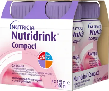 Speciální výživa Nutricia Nutridrink Compact jahodový 4x 125 ml