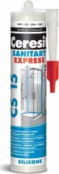 Stavební silikon Ceresit CS 15 Sanitary Express bílý 280 ml