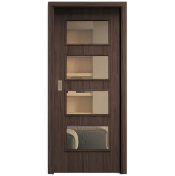 Interiérové dveře SAPELI SWING KOMFORT M49 - CPL LAMINÁT - POSUVNÉ DVEŘE VČ. ZÁRUBNĚ - Ořech Průchozí šířka (cm): 90, Průchozí výška (cm): 197, Typ skla: Planibel bronz