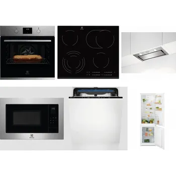 Set domácích spotřebičů ELECTROLUX KOFGH70TX + ELECTROLUX EHF6547FXK + ELECTROLUX LFG716X + ELECTROLUX EMS4253TEX + ELECTROLUX EES48200L + ELECTROLUX LND5FE18S