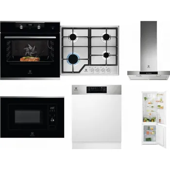 Set domácích spotřebičů ELECTROLUX KODEC75X2 + ELECTROLUX KGS6426SX + ELECTROLUX LFT426X + ELECTROLUX LMS2203EMX + ELECTROLUX EEM48300IX - přebaleno + ELECTROLUX LND5FE18S