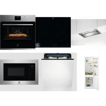Set domácích spotřebičů ELECTROLUX KOFGH70TX + ELECTROLUX LIR60433B + ELECTROLUX LFG716X + ELECTROLUX EMS4253TEX + ELECTROLUX EES48200L + ELECTROLUX LND5FE18S
