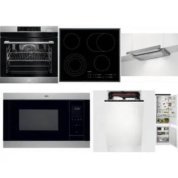 Set domácích spotřebičů AEG BSK792380M + AEG Mastery DirectTouch HK654070FB + AEG DPE5660M + AEG Mastery MSB2547D-M + AEG Mastery MaxiFlex FSE73507P + AEG TSC6M181ES