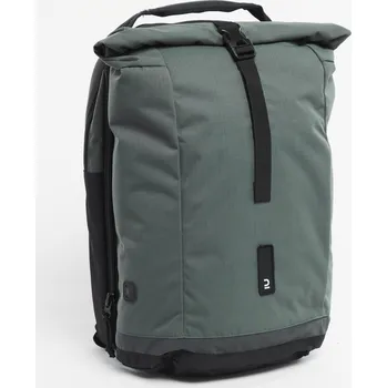 brašna na kolo DECATHLON Batoh / dvojitá brašna na nosič 27 l ZELENÁ