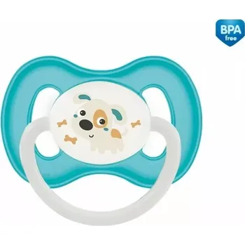 Canpol babies Dudlík 0-6m kaučukový třešinka BUNNY & COMPANY pejsek tyrkysový