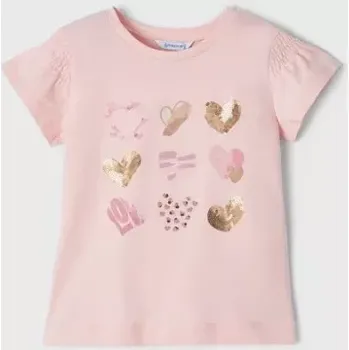 Dívčí mikina Dívčí triko krátký rukáv srdce Mayoral 3031-38 velikost 98