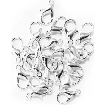 Materiál na výrobu šperku karabina 10 mm, stříbrná