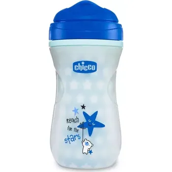Hrneček Chicco Shiny termo fluoreskující s hubičkou 266 ml, modrý 14m+ (6971.200)