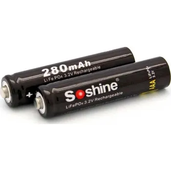 Článková baterie Akumulátor Soshine 10440 3.2V 280mAh LiFePO4 článek dobíjecí baterie AAA