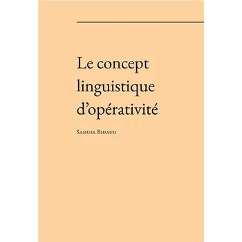 Kniha Le concept linguistique d’opérativité Ekniha