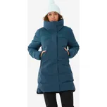 WEDZE Dámská dlouhá hřejivá lyžařská bunda 500 S MODRÁ