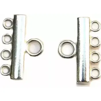 Materiál na výrobu šperku bižuterní ramínko 24x5x3 mm, barva stříbrná