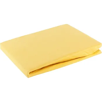 Prostěradlo Jersey napínací prostěradlo GOLD mustard/hořčicová, různé rozměry, 100% bavlna, MyBestHome Rozměr prostěradla: na matraci 90x200 cm + 25 cm