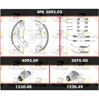 Brzdová čelist SUPERKIT - kompl.sada čelistí ROADHOUSE, SPK 3095.02