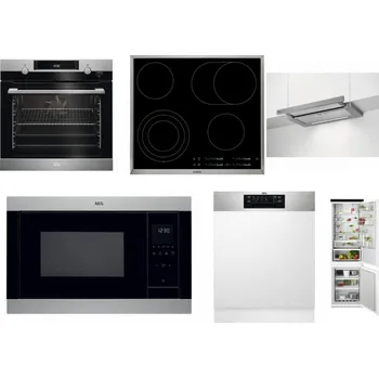 Set domácích spotřebičů AEG Mastery SteamBake BCK455350M + AEG Mastery DirectTouch HK654070XB + AEG DPE5660M + AEG Mastery MSB2547D-M + AEG FEE72706PM + AEG TSC6M181ES
