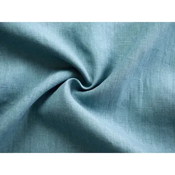 Snový svět Lněná látka petrolejová měkčená 245g/m2