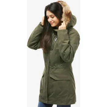 FORCLAZ Dámská turistická nepromokavá bunda 3v1 Travel 700 S ZELENÁ