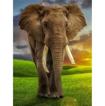 Mozaiková sada HUACAN DIAMOND PAINTING - DIAMANTOVÁ MOZAIKA - SLON 09