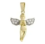 Přívěsek zlatý Anděl se zirkony - 3