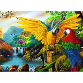 kreativní sada DIAMANTOVÁ MOZAIKA PAPOUŠEK 09 - SLEVA -50%