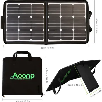 solární panel ALLPOWERS Portable Solar Panel Laptop Chargers 18V 50W Solar Panel Phone Chargers for Smart phones Tablets Laptops Car Battery.