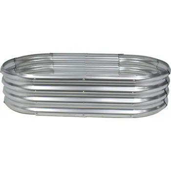 Vyvýšený záhon Vyvýšený záhon ovál 180x90x30cm - Antracit Doprava zdarma