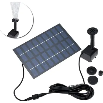 Zahradní dekorace Mini solární čepadlo zahradní fontánka solární panel 2W